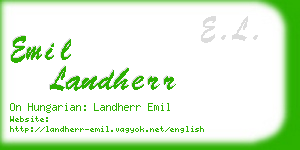 emil landherr business card